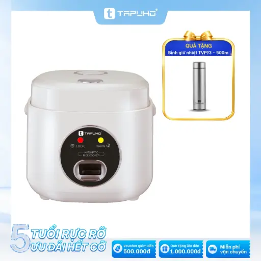 Nồi cơm điện TAPUHO TRC2000: Tặng Bình giữ nhiệt TAPUHO TVF93