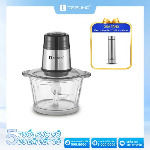 Máy xay thực phẩm TAPUHO TFG500: Tặng Bình giữ nhiệt TAPUHO TVF93
